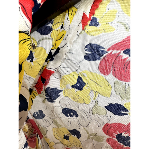 Handmade Vintage Floral Collared Blouse Small - Picture 8 of 9